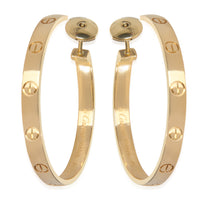 Yellow Gold  Large Model Love Hoop Earrings