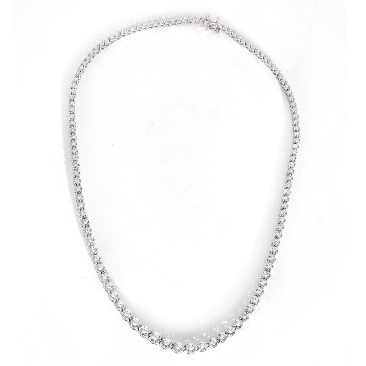 Platinum Diamond Victoria Tennis Necklace