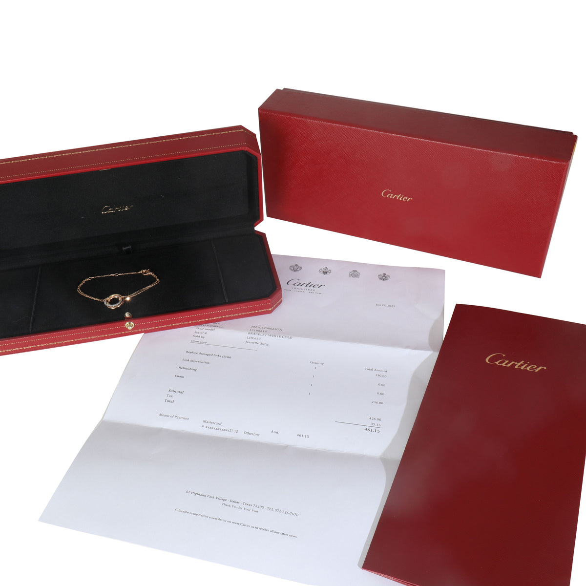 3-Tone Gold Diamond Trinity Bracelet