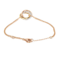 3-Tone Gold Diamond Trinity Bracelet