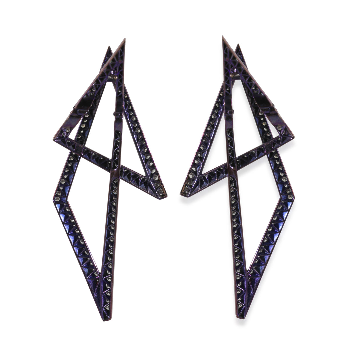 Purple Titanium Diamond Vertigo Infinity Earrings