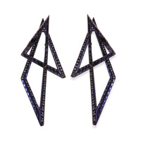 Purple Titanium Diamond Vertigo Infinity Earrings