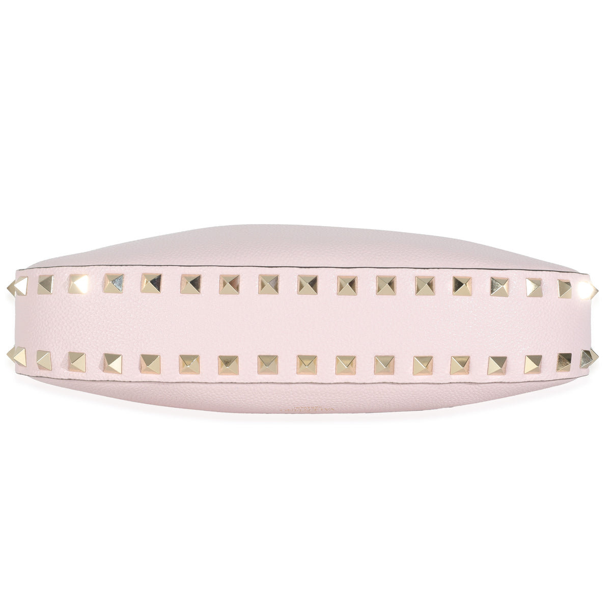 Water Lilac Grained Calfskin Rockstud Hobo Bag