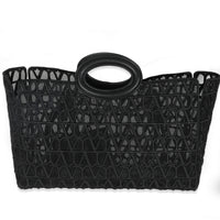 Black Mesh Fabric Le Troisieme Tote Bag
