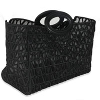 Black Mesh Fabric Le Troisieme Tote Bag