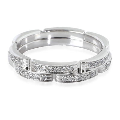 White Gold Diamond Maillon Panthere Double Row Band