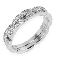 White Gold Diamond Maillon Panthere Double Row Band