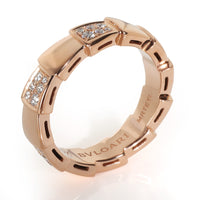 Rose Gold Diamond Serpenti Viper Ring