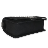 Black Jersey Strass Old Medium Boy Bag