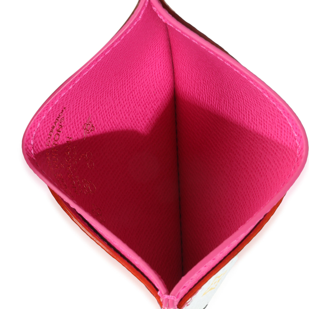 x TM Kawaii Pink Monogram Multicolor Canvas Card Holder