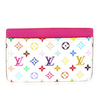 x TM Kawaii Pink Monogram Multicolor Canvas Card Holder