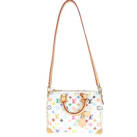 x TM Monogram White Multicolor Canvas Speedy Bandouliere 25