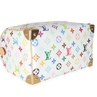 x TM Monogram White Multicolor Canvas Speedy Bandouliere 25