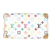 x TM Monogram White Multicolor Canvas Speedy Bandouliere 25