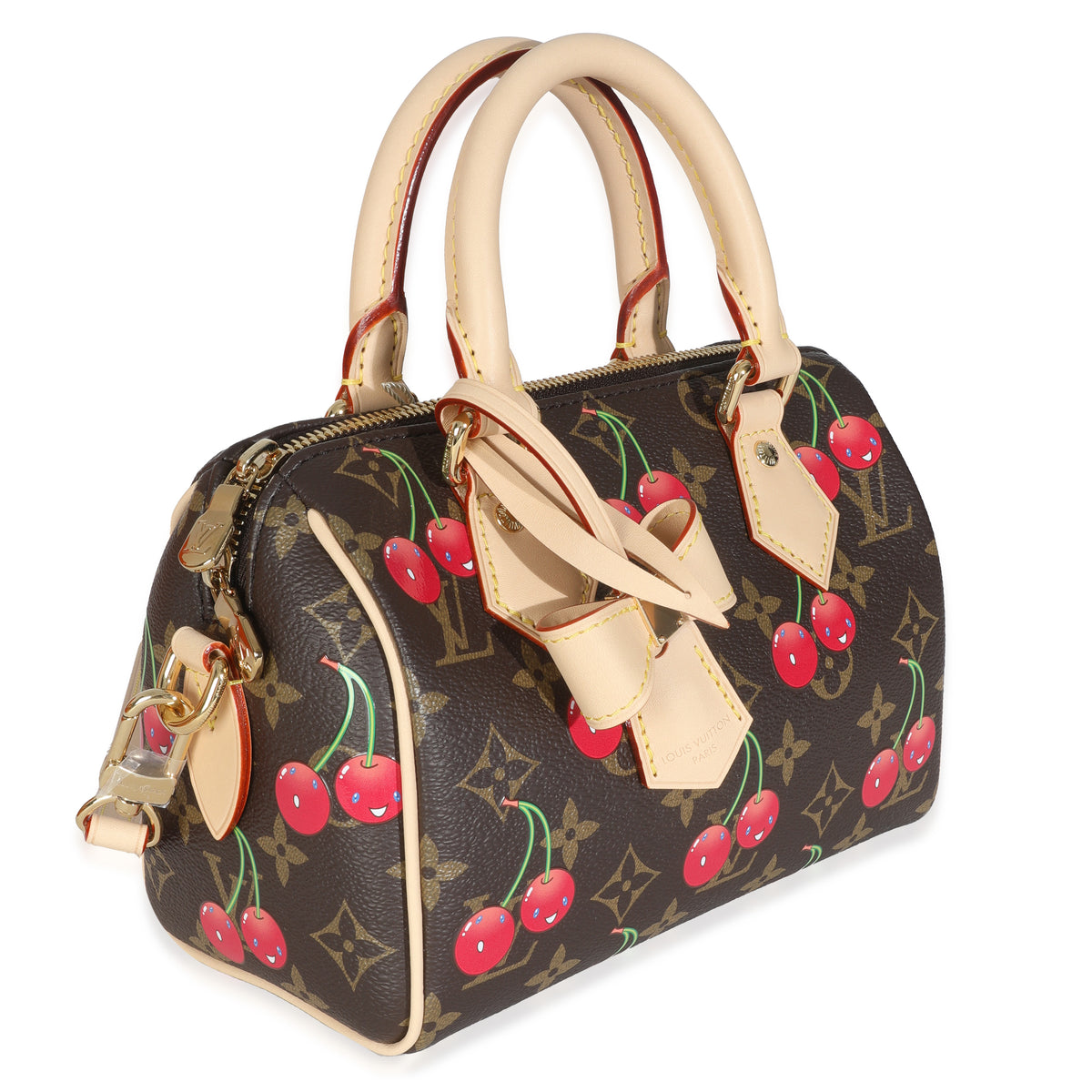 x TM Monogram Cerises Canvas Speedy Bandouliere 20