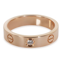 Rose Gold Diamond Small Model Love Ring