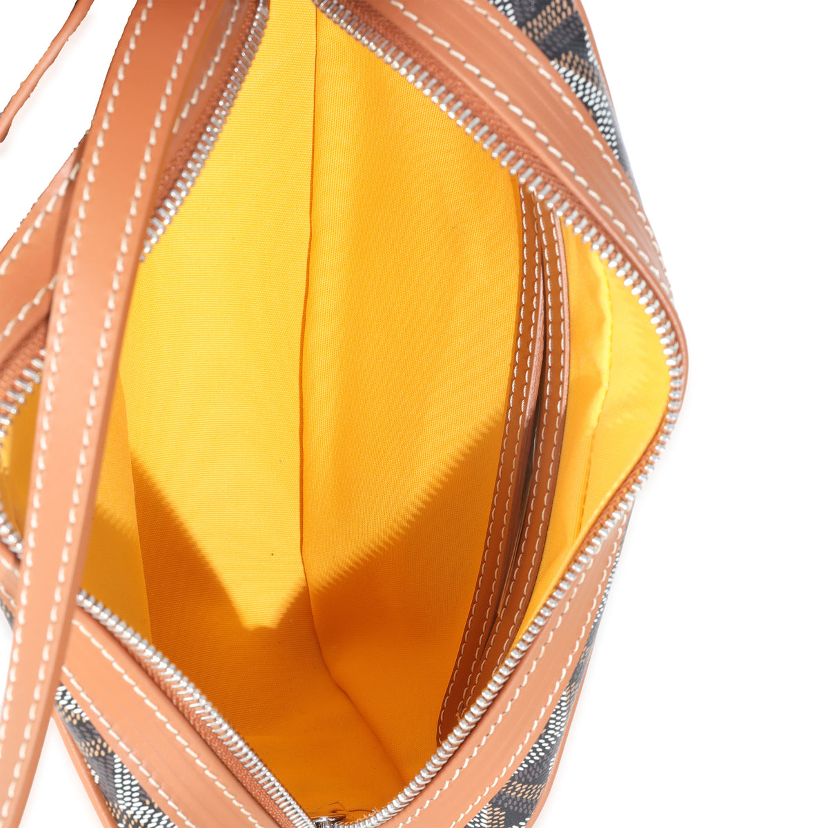 Gold Black Goyardine Canvas Cap Vert PM