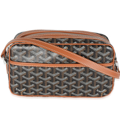 Gold Black Goyardine Canvas Cap Vert PM