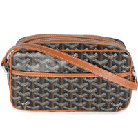 Gold Black Goyardine Canvas Cap Vert PM