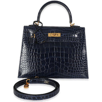 Bleu Saphir Shiny Alligator Sellier Kelly 25 GHW