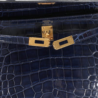 Bleu Saphir Shiny Alligator Sellier Kelly 25 GHW