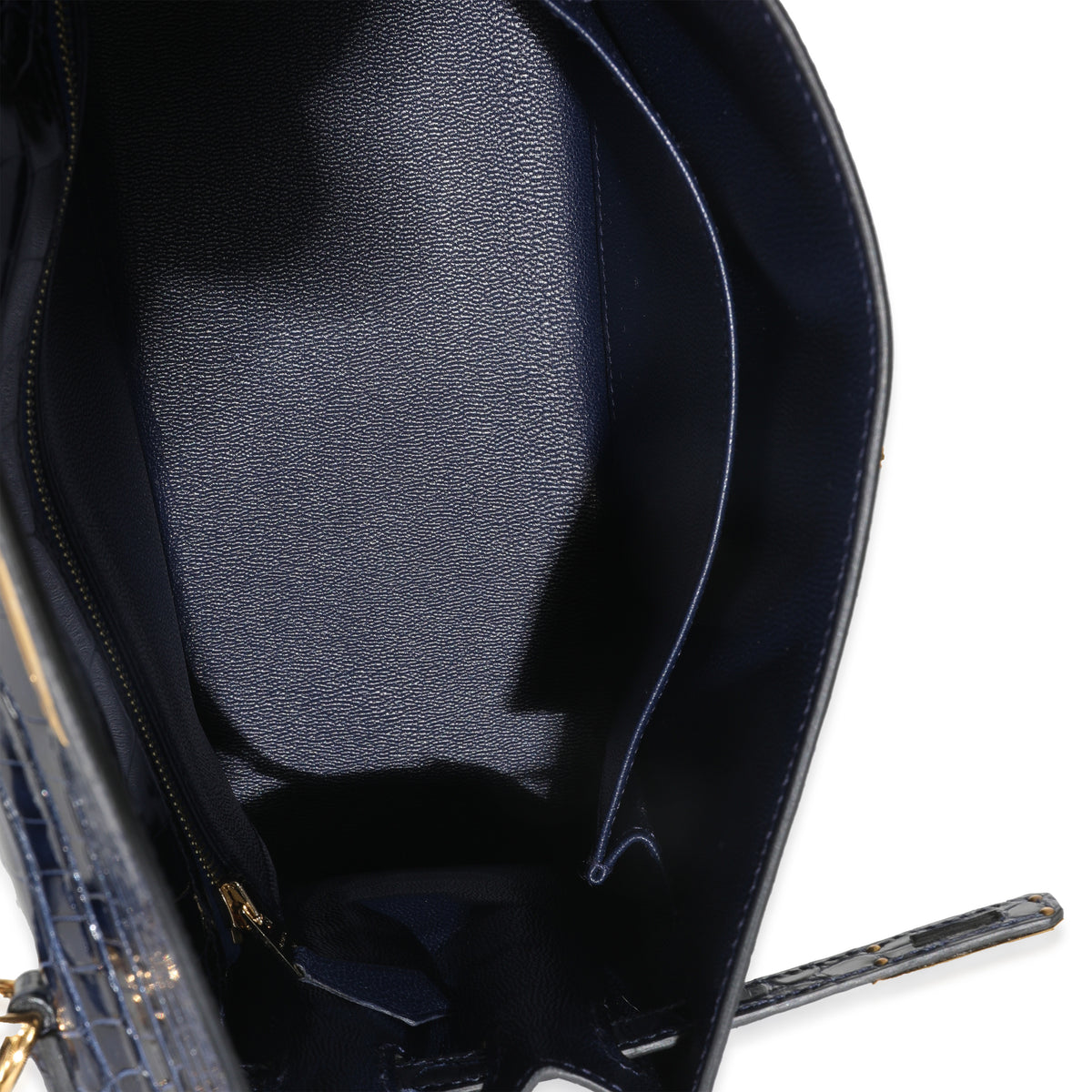 Bleu Saphir Shiny Alligator Sellier Kelly 25 GHW