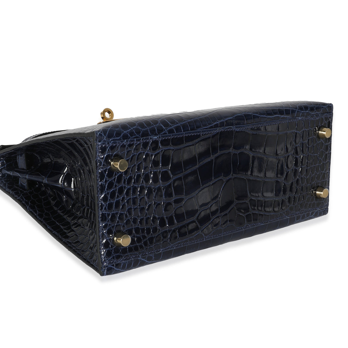 Bleu Saphir Shiny Alligator Sellier Kelly 25 GHW