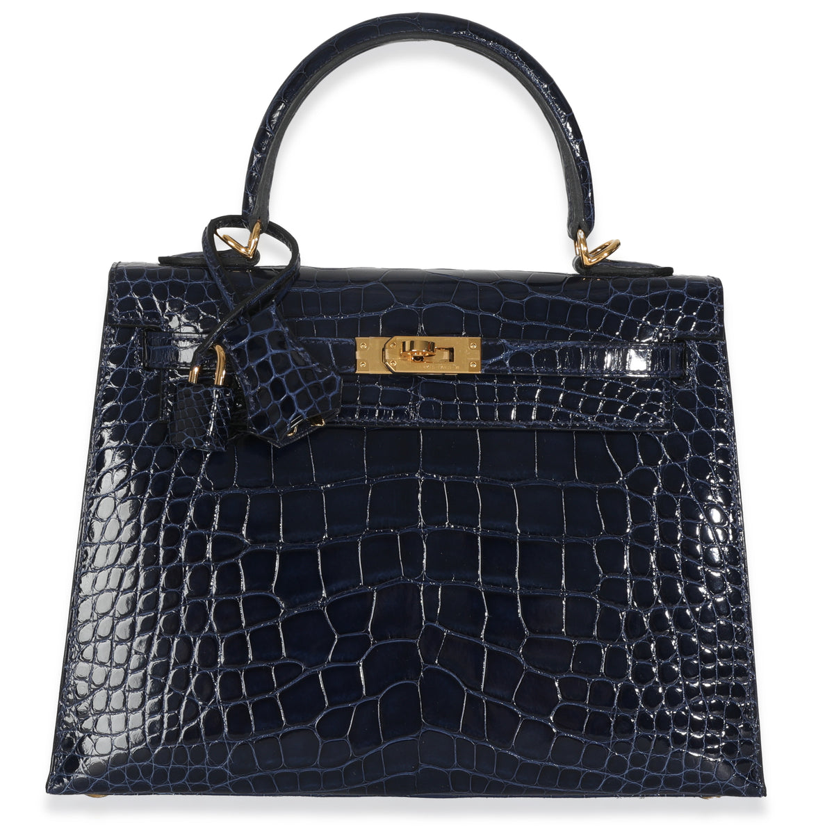 Bleu Saphir Shiny Alligator Sellier Kelly 25 GHW