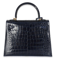 Bleu Saphir Shiny Alligator Sellier Kelly 25 GHW