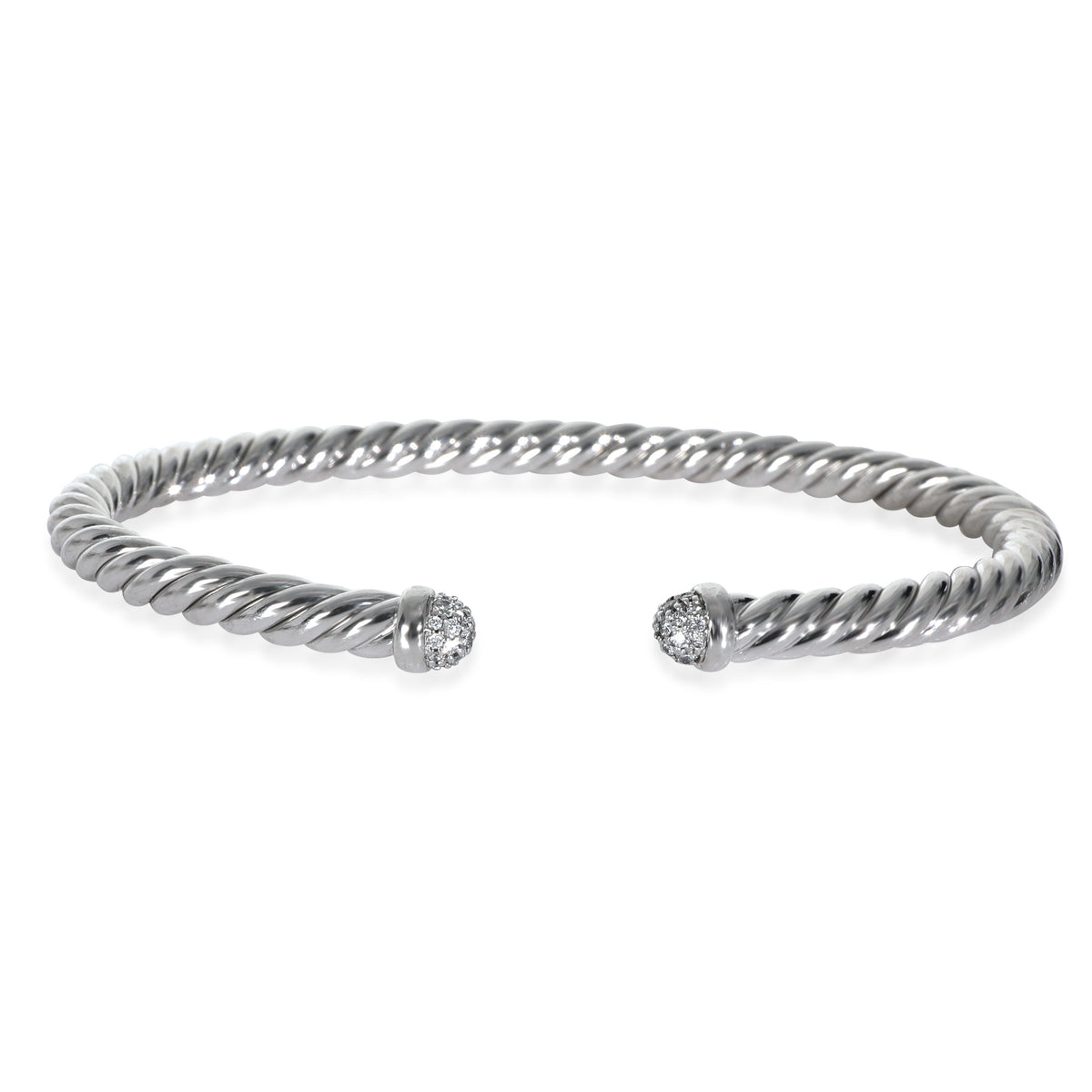 White Gold Diamond Cable Flex Bracelet