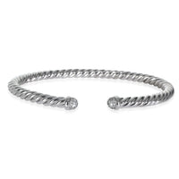 White Gold Diamond Cable Flex Bracelet