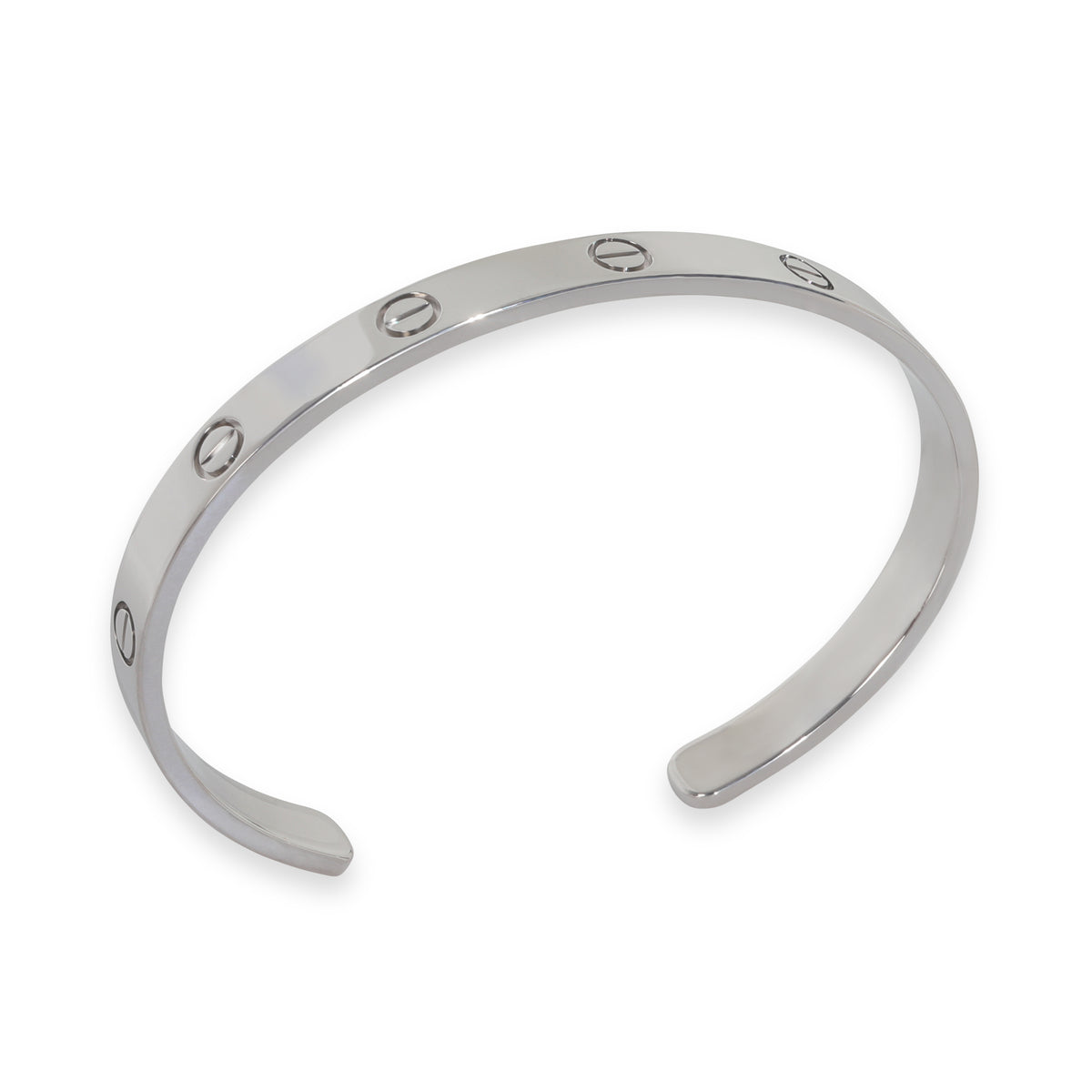 White Gold  Love Cuff Bracelet