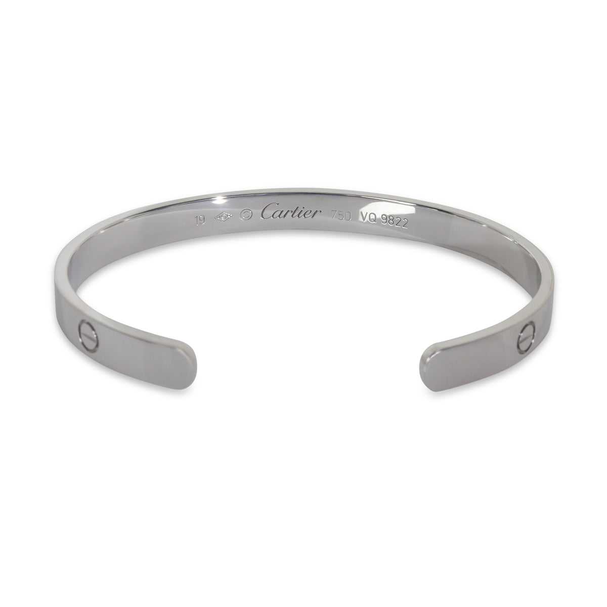 White Gold  Love Cuff Bracelet