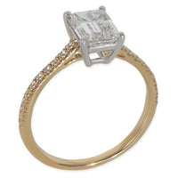 1.51 ct Emerald Diamond Novo Engagement Ring