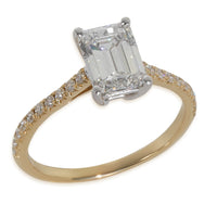 1.51 ct Emerald Diamond Novo Engagement Ring