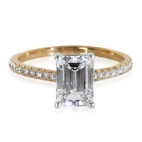 1.51 ct Emerald Diamond Novo Engagement Ring