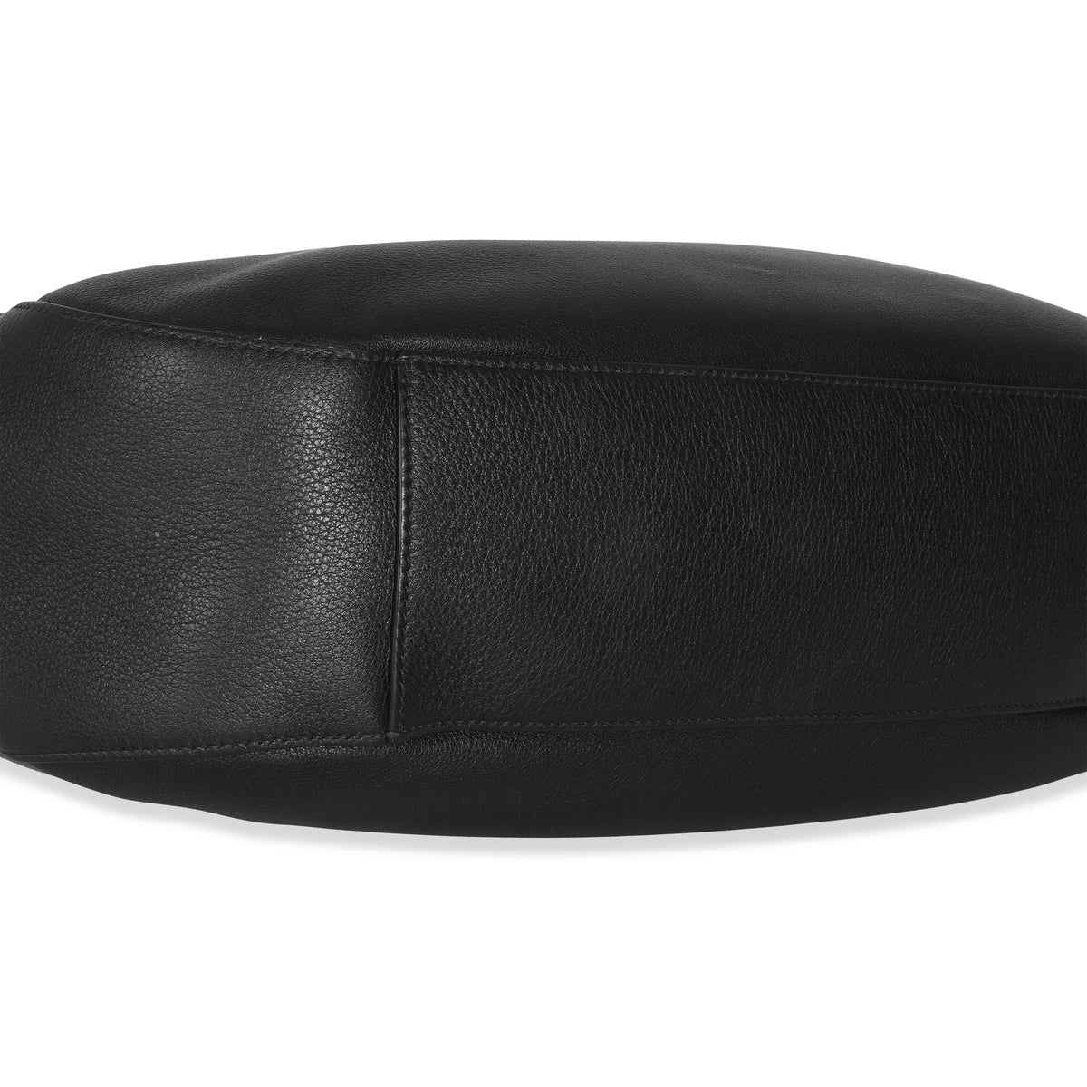 Black Calfskin Buckle Large Leather Tote