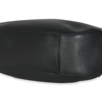 Black Calfskin Buckle Large Leather Tote