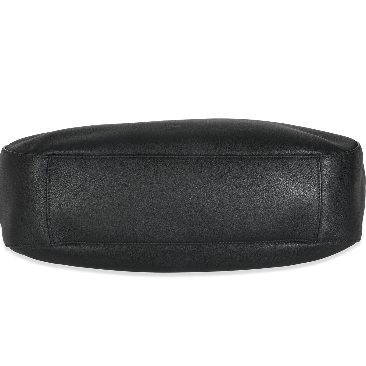 Black Calfskin Buckle Large Leather Tote