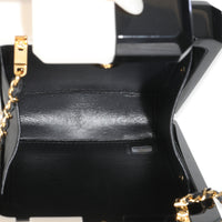 White Black Plexiglass Perfume Bottle Clutch