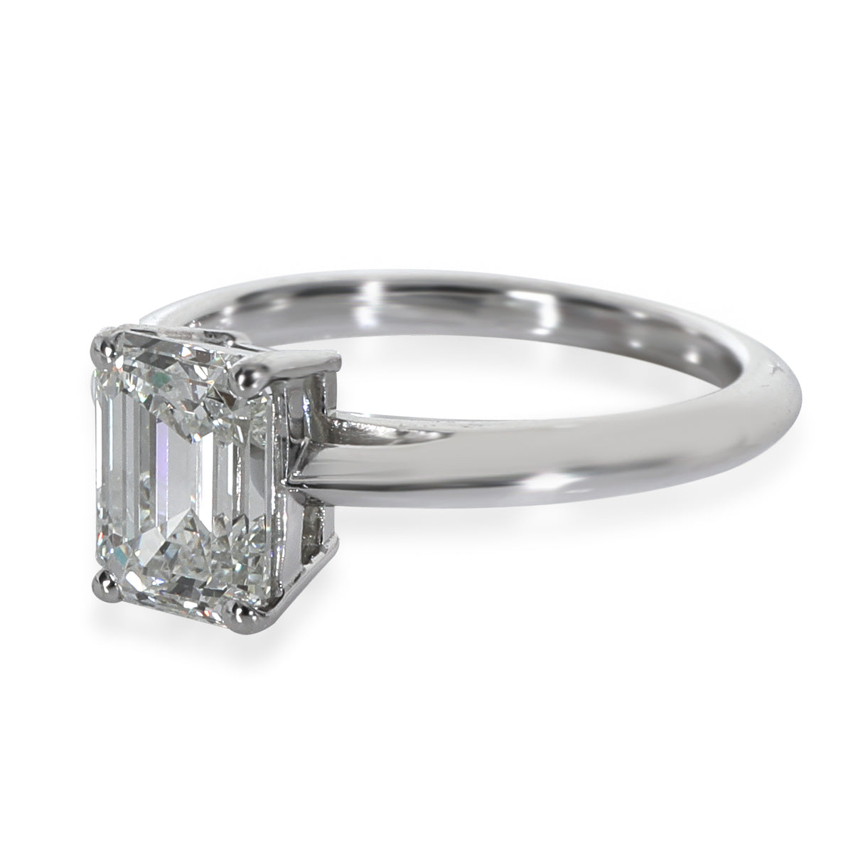 1.33 ct Emerald Diamond Engagement Ring