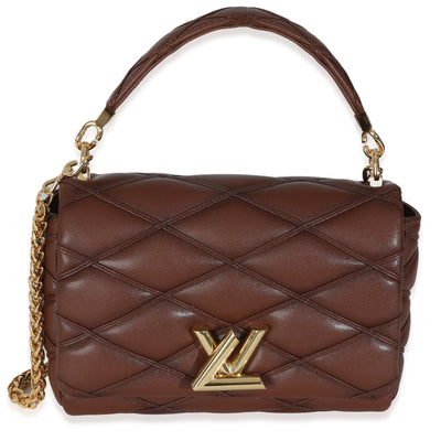 Tan Lambskin Malletage GO-14 MM Top Handle