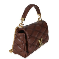 Tan Lambskin Malletage GO-14 MM Top Handle