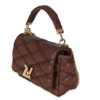 Tan Lambskin Malletage GO-14 MM Top Handle