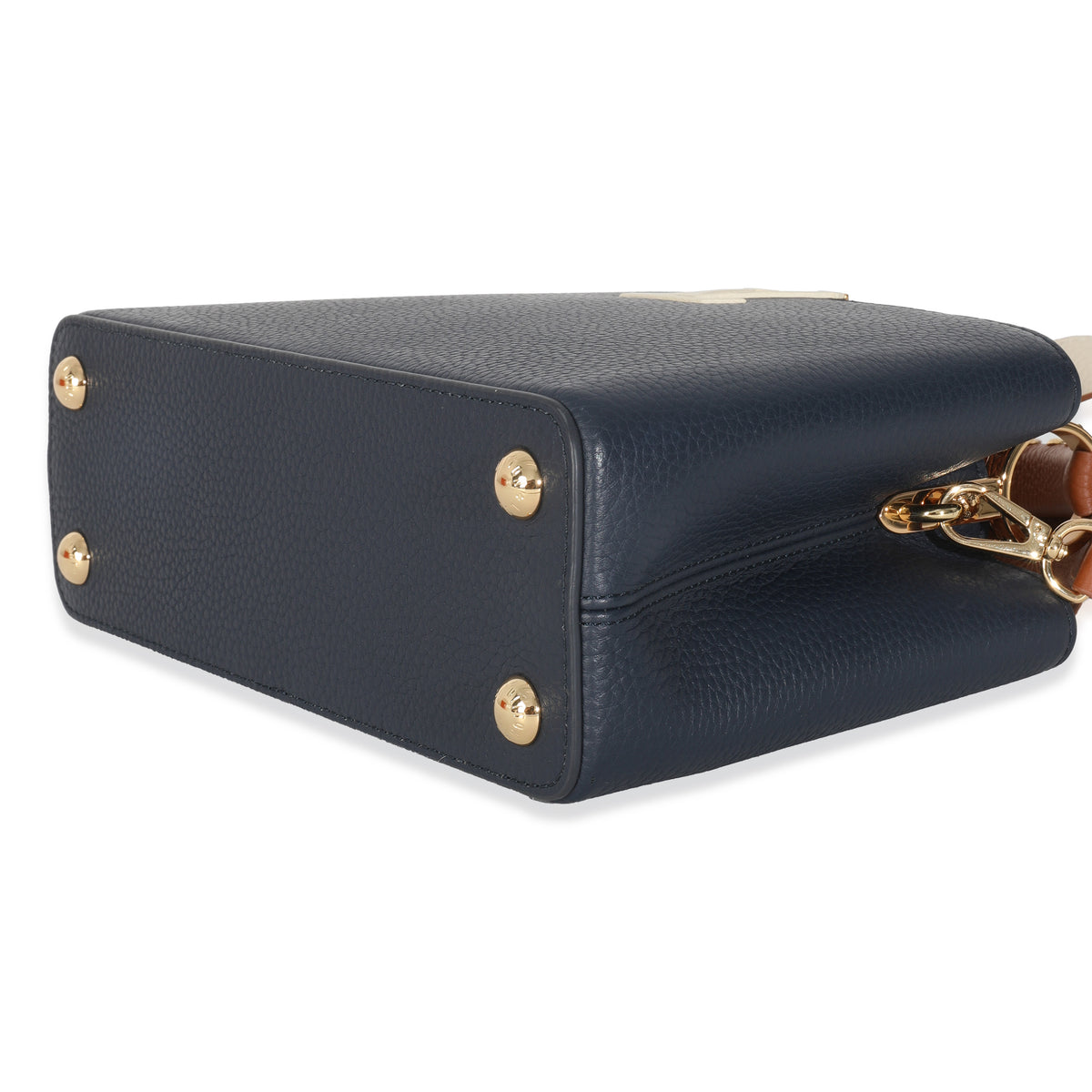 Bleu De France Blue Taurillon Studded Capucines BB