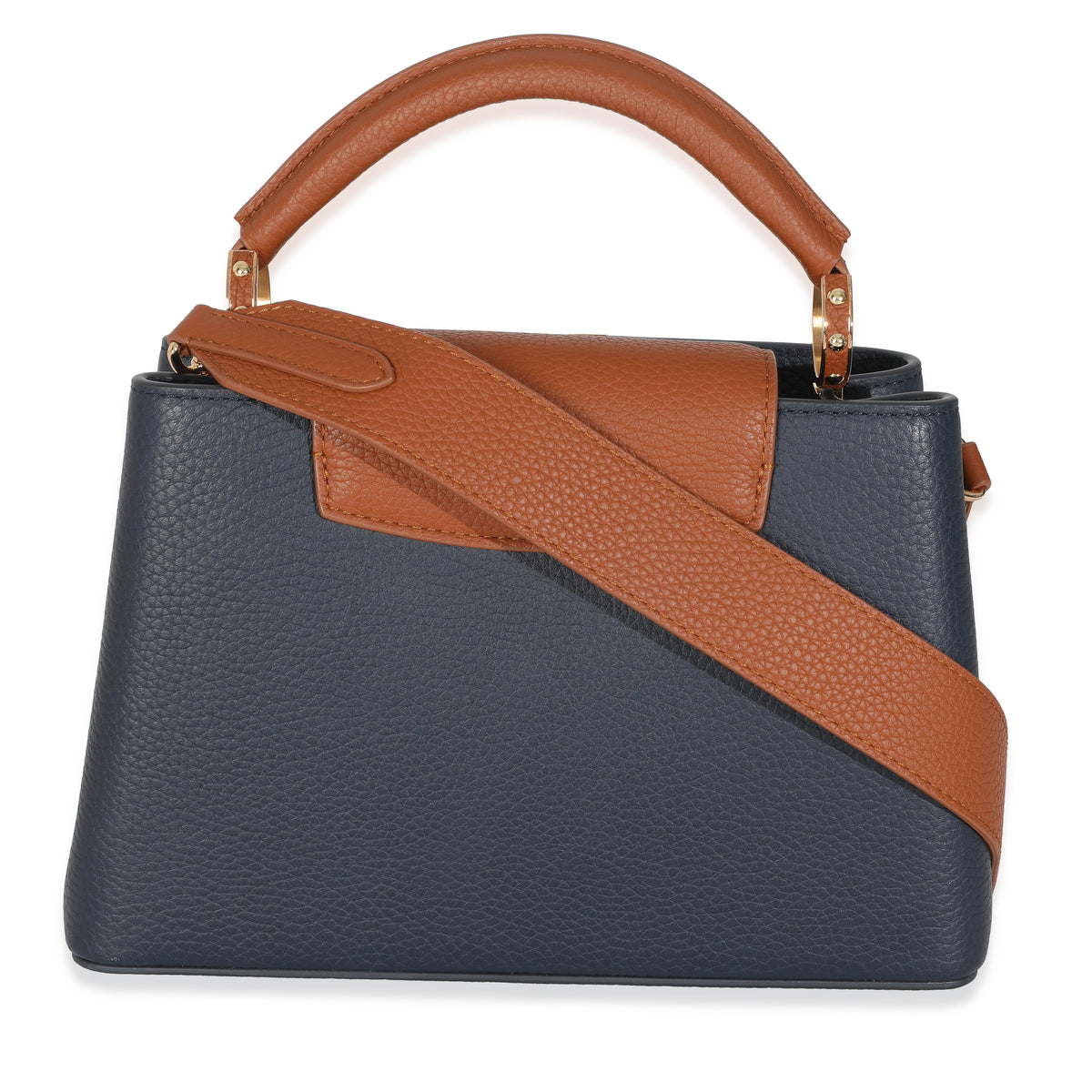 Bleu De France Blue Taurillon Studded Capucines BB