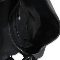 Black Ultramatte Calfskin Medium Saddle Bag