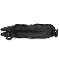 Black Ultramatte Calfskin Medium Saddle Bag