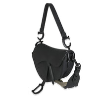 Black Ultramatte Calfskin Medium Saddle Bag
