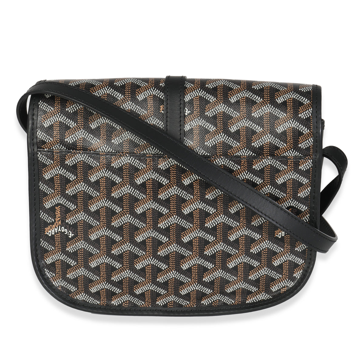 Black Goyardine Canvas Belvedere PM Messenger
